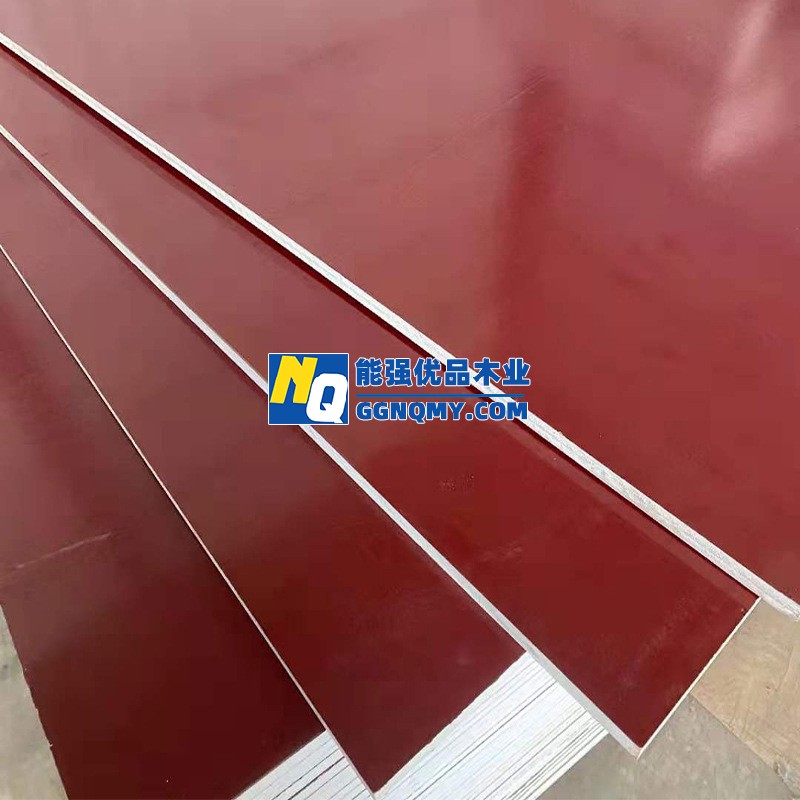 高強(qiáng)度竹膠板，專(zhuān)業(yè)橋梁建筑模板，抗彎曲紅色覆膜，脫模反復(fù)周轉(zhuǎn)6次